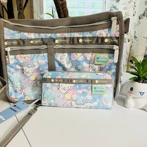 LeSportSac Cinnamoroll Messenger Bag with Wallet Set NWT